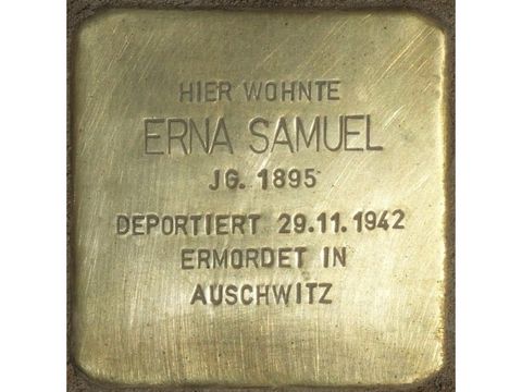 Stolperstein Erna Samuel (Bild: Stolpersteine-Initiative CW, Hupka)