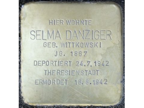 Stolperstein Selma Danziger (Bild: Stolpersteine-Initiative CW, Hupka)