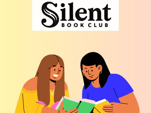 Graphik zwei Personen lesen ein Buch