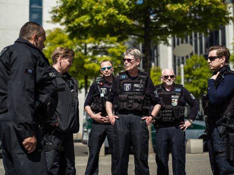 Polizeiführerin im Einsatz