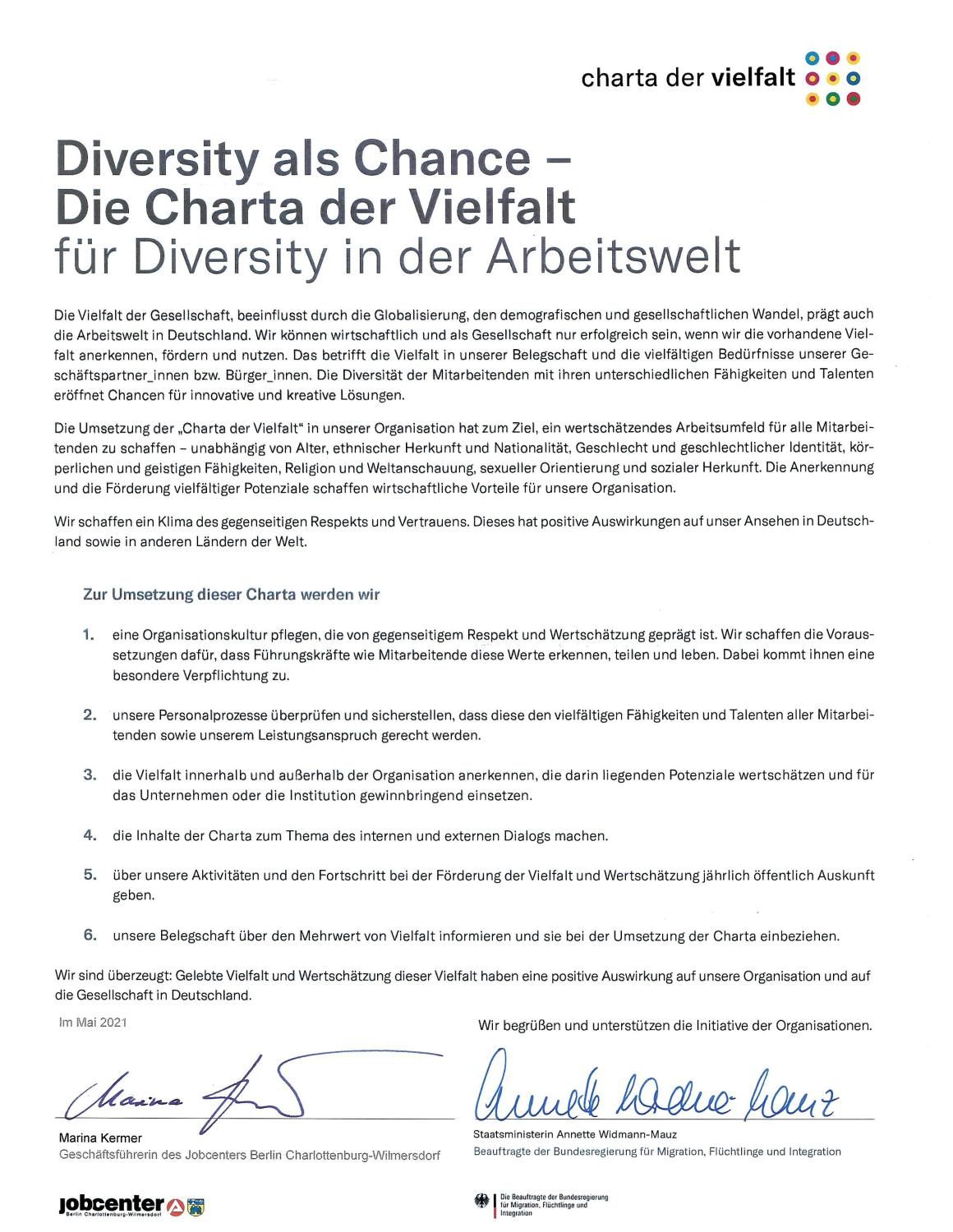 Charta der Vielfalt