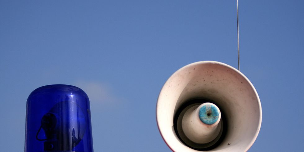 Martinshorn mit Blaulicht