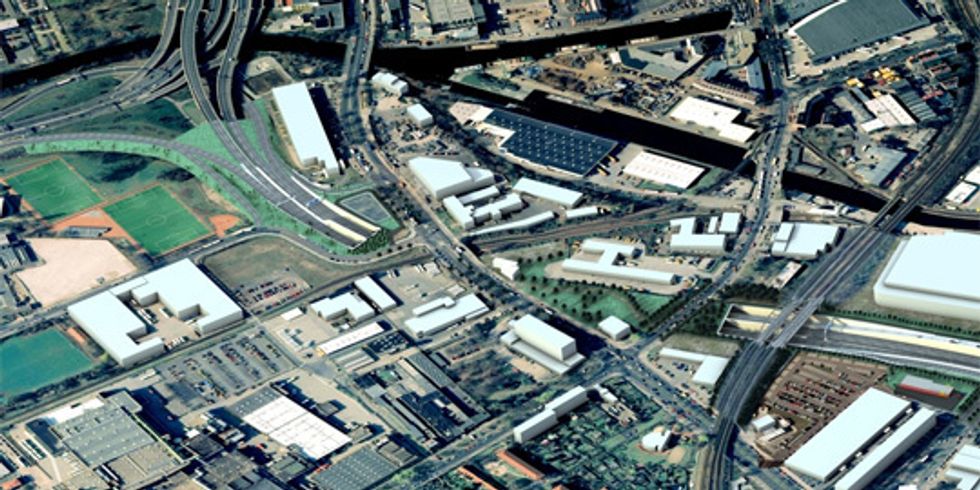 Visualisierung Streckenbereich Grenzallee © SenUVK/Arge SRB