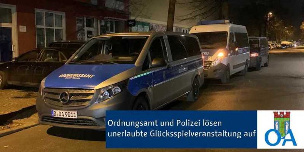 Ordnungsamt und Polizei lösen unerlaubte Glücksspielveranstaltung auf
