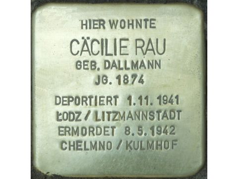 Stolperstein für Cäcilie Rau