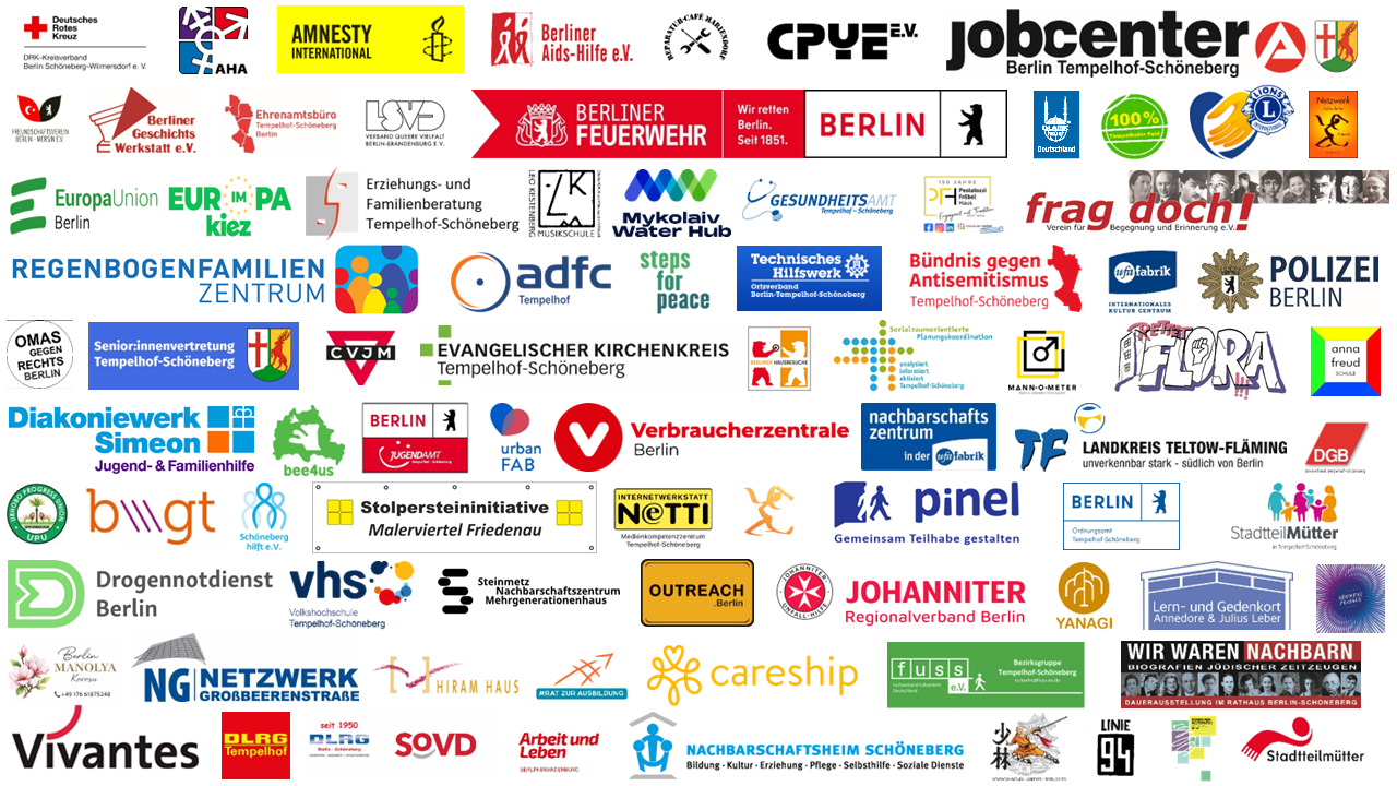 Logos aller Teilnehmenden am Nachbarschaftsfest 2026