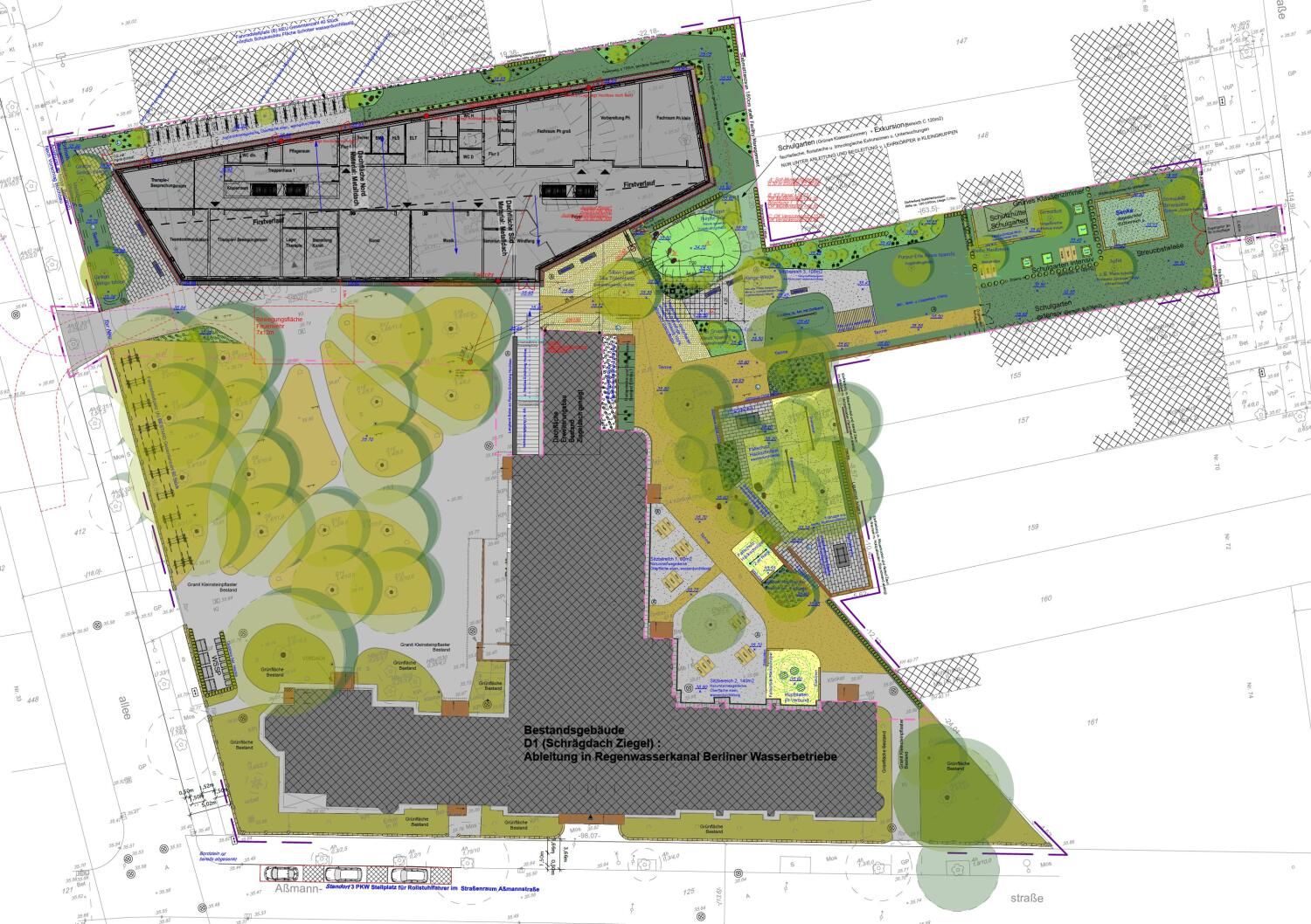 Wilhelm-Bölsche-Schule Freianlagenplanung auf dem Schulgelänge