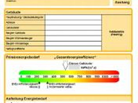 Muster: Energieausweis