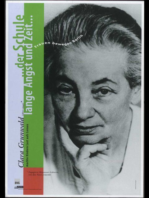 Plakat mit Clara Grunewald
