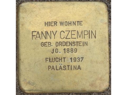 Stolperstein Fanny Czempin (Bild: Stolpersteine-Initiative CW, Hupka)