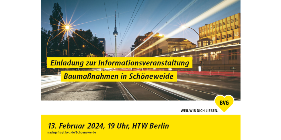 Infoveranstaltung Baumaßnahmen in Schöneweide 13.02.2024