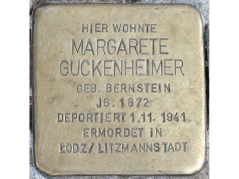 Stolperstein Margarete Guckenheimer, Foto:H.-J. Hupka