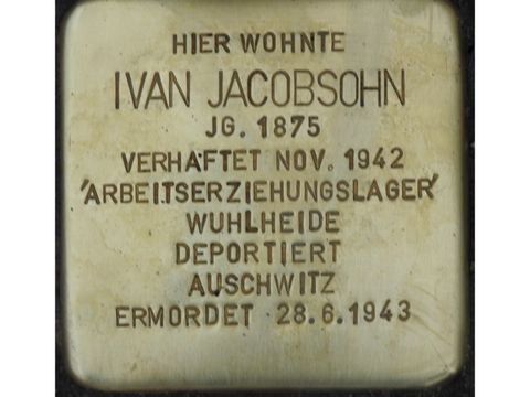 Stolperstein Ivan Jacobsohn (Bild: Stolpersteine-Initiative Charlottenburg-Wilmersdorf )