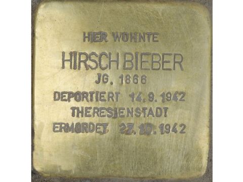 Stolperstein Hirsch Bieber (Bild: Stolpersteine-Initiative CW, Hupka)