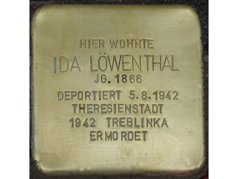 Stolperstein Ida Löwenthal (Bild: Stolpersteine-Initiative CW, Hupka)