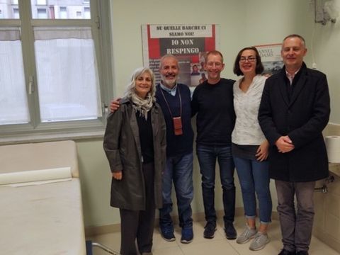 Links Frau Messina, daneben Herr Dott. Prestileo (Bild: Marc Eret)