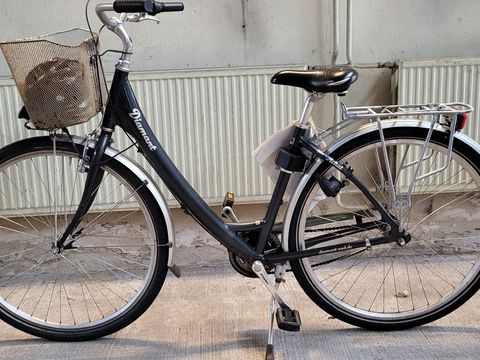 Schwarzes Damenfahrrad