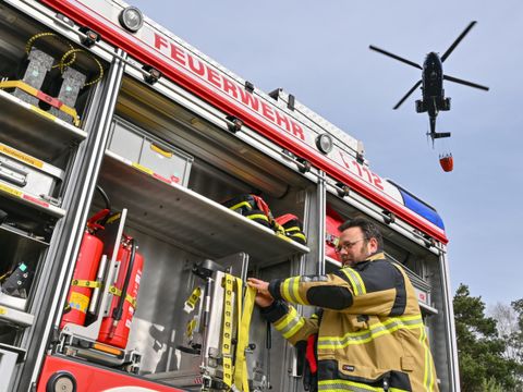 Üben für die kommende Waldbrandsaison