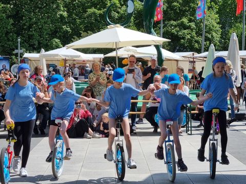 Gekonnt ist gekonnt auf dem Stadtplatz des Märkischen Zentrums. (Bild: BA Reinickendorf)