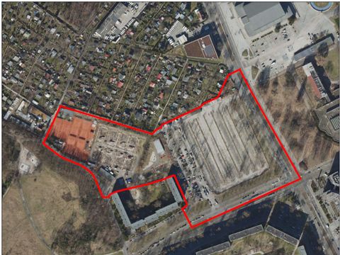 Luftbild mit Geltungsbereich Bebauungsplan 11-168