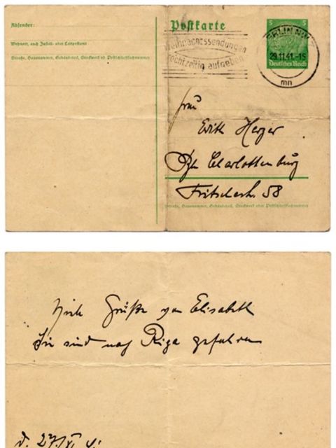 Postkarte von Elisabeth Bendix (Bild: Nachlass der Familie Bendix)