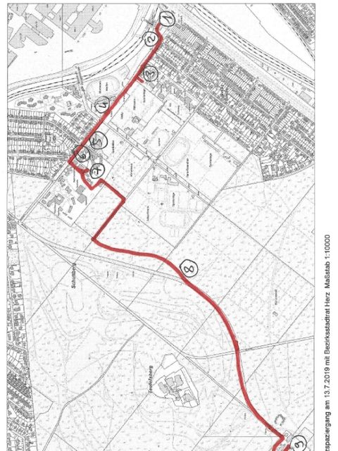 Kartenskizze 211. Kiezspaziergang vom 13.7.2019 (Bild: BA CW, ML)