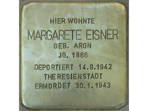 Stolperstein Margarete Eisner (Bild: Stolpersteine-Initiative CW, Hupka)