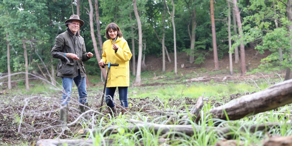 Britta Behrendt und Justus Meißner am Versunkenen See