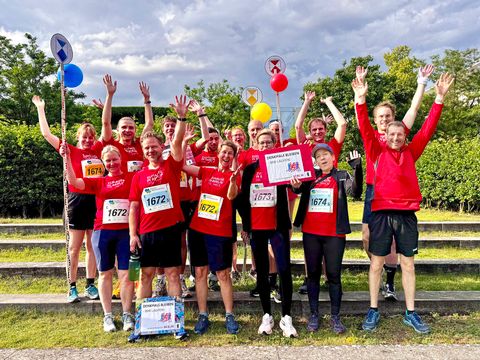 LDA Berlin-Team bei 5 x 5 km TEAM-Staffel der Berliner Wasserbetriebe, Juni 2025 (Bild: Landesdenkmalamt Berlin, Nicole Hildebrandt)