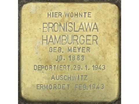 Stolperstein Bronislawa Hamburger (Bild: Stolpersteine-Initiative CW, Hupka)