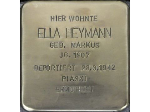 Stolperstein Ella Heymann (Bild: Stolpersteine-Initiative CW, Hupka)
