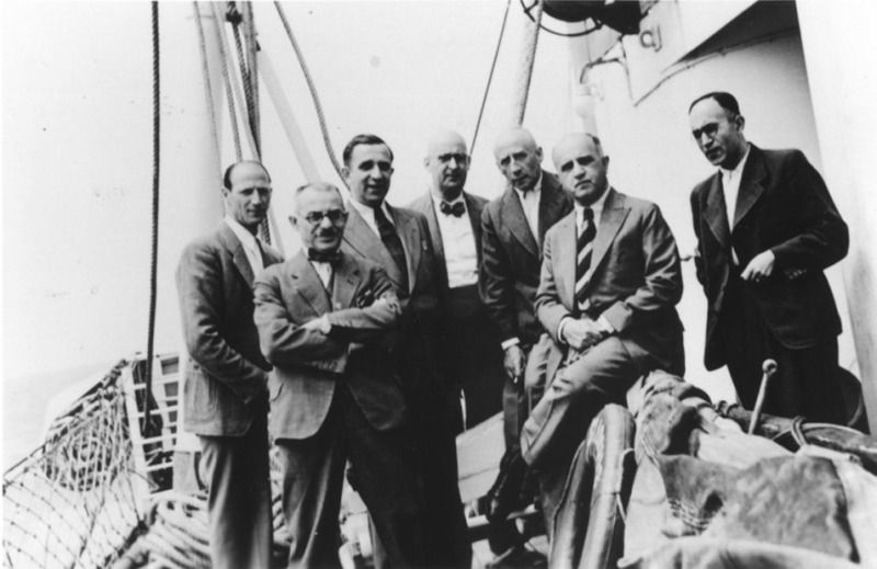 Das Passagierkomitee der MS St. Louis, dritter von links: Herbert Manasse