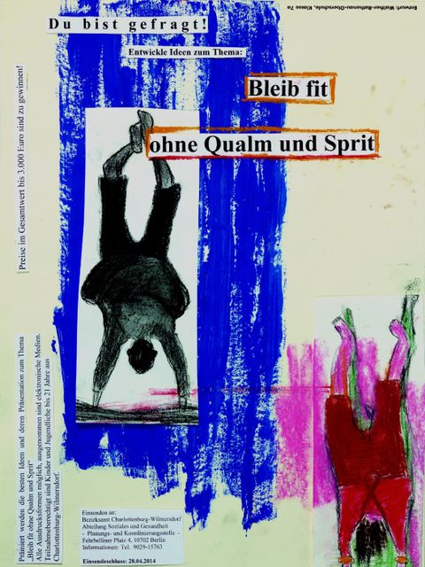 Plakat Wettbewerb 2014 Bleib fit - ohne Qualm und Sprit