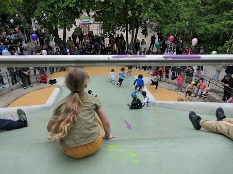 Eröffnung des Spielbergs im Ernst-Thälmann-Park