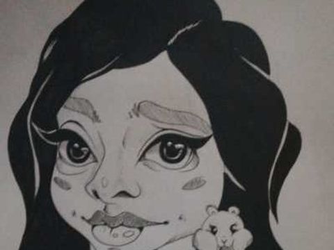 Mädchen mit Hamster