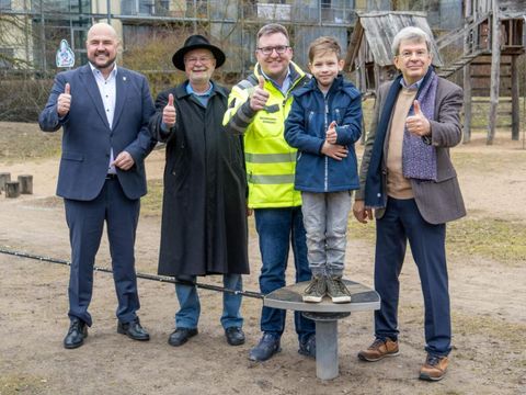 Neue Slackline am Aalemannufer