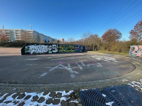 Die Skateanlage Wuhletalstraße vor der Erneuerung