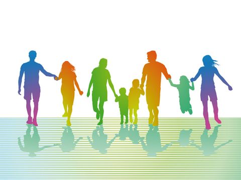 bunter Familien Ausflug