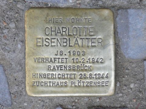 Stolperstein für Charlotte Eisenblätter