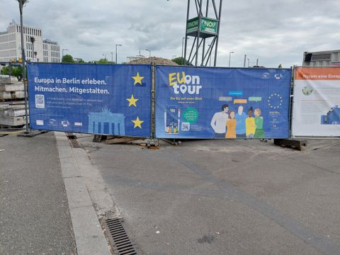 Ausstellung EU on tour auf dem Europaplatz