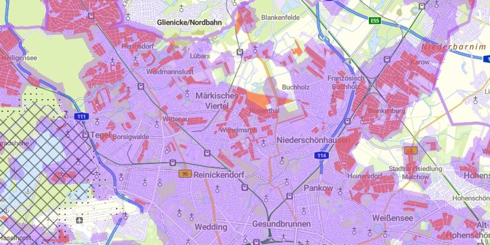 Das Bild zeigt einen Ausschnitt aus dem Berliner Energieatlas