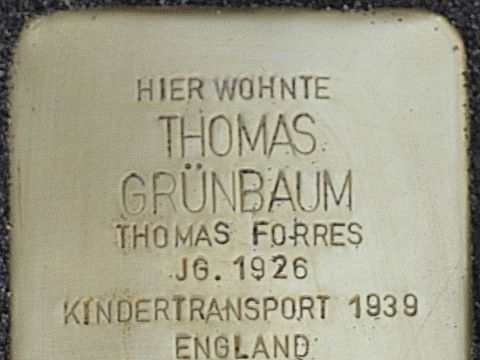 Stolperstein Thomas Grünbaum (Bild: Stolpersteine-Initiative CW, Hupka)