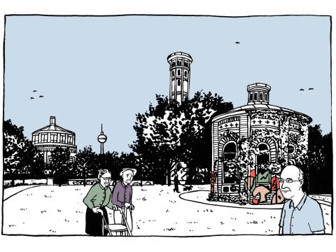 Lothar Prager besucht Berlin (Bild: Illustration von Tine Fetz)
