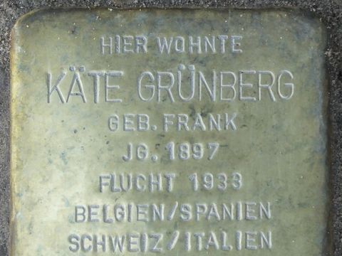 Stolperstein Käte Grünberg, Foto:H.-J. Hupka, 2014