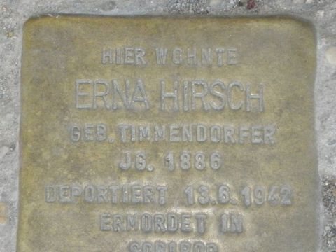 Stolperstein Erna Hirsch