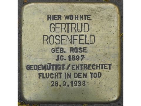 Stolperstein Gertrud Rosenfeld (Bild: Stolpersteine-Initiative CW, Hupka)