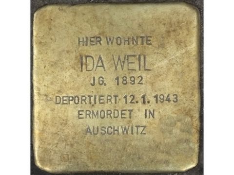 Stolperstein Ida Weil (Bild: Stolpersteine-Initiative CW, Hupka)