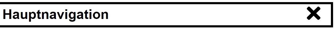 Hauptnavigation mit kreuz