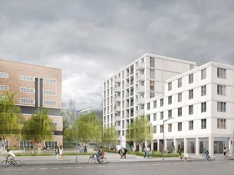 Perspektive des neuen Quartiers Rathenower Straße mit dem Stadtplatz