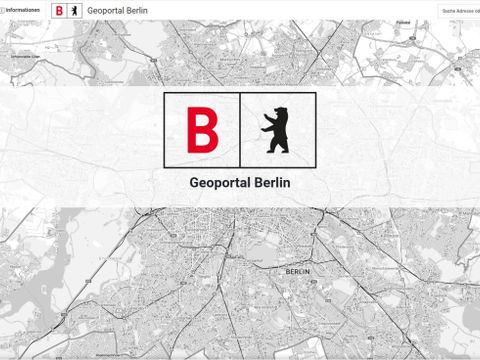 Das Bild zeigt die Oberfläche des Geoportals